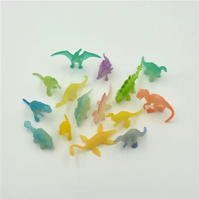 Figurines de dinosaures Jurassic World Noctilucent en PVC noir brillants dans le noir pour jeux d'imitation et fête d'anniversaire enfants