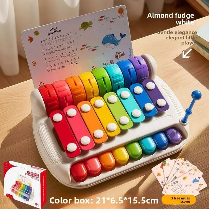 Jouet pour bébé, piano 2 en 1, piano à main à huit tons, jouet pour bébé, instrument de musique