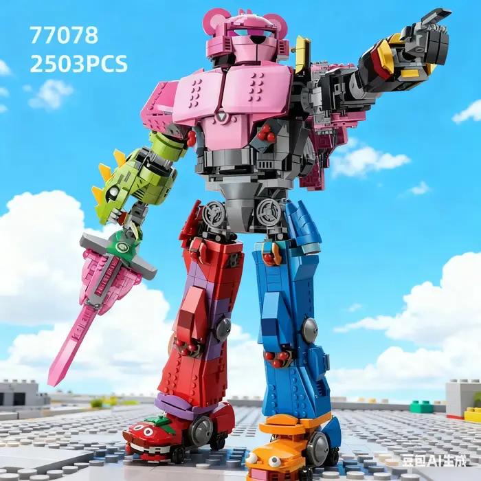 Jeux populaires 2026 : Blocs de construction Mecha Team Leader 2503 pièces