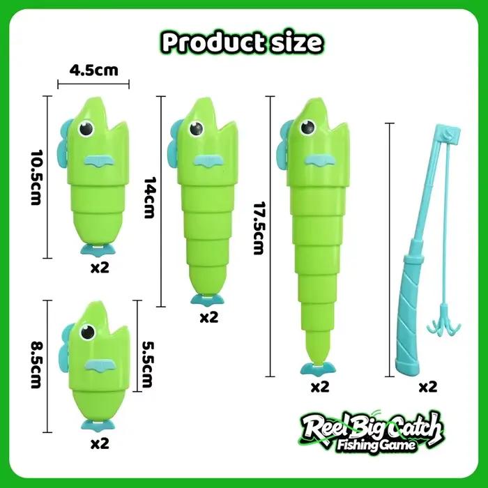 Fishing Master - Jeu de combat de pêche extensible pour deux joueurs - Jeu de société familial - Jouet éducatif de puzzle pour enfants et adultes