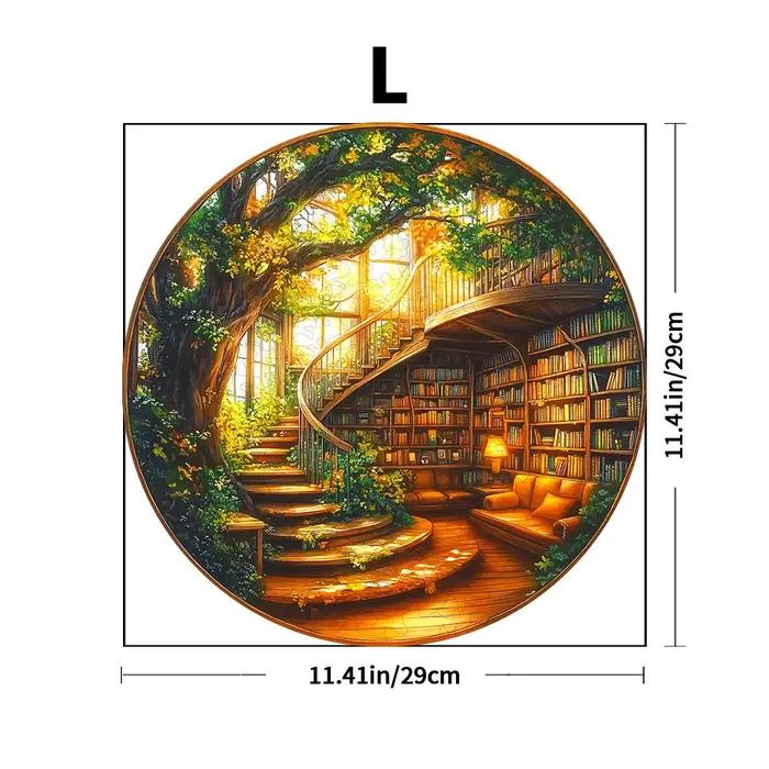 Nette Tree Series-Bibliothèque-Puzzles en bois