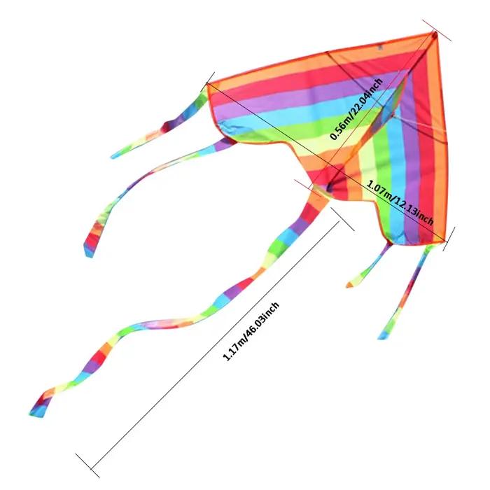 Easy Fly-Cerf-volant coloré arc-en-ciel pour enfants, sports de plein air, jouets de plage amusants