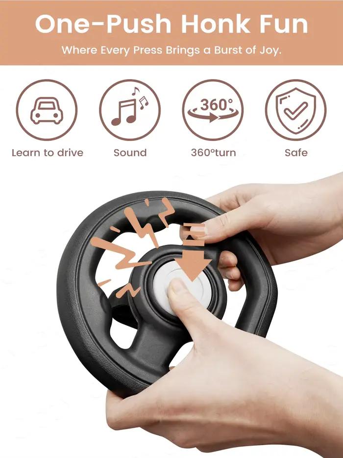Jouet pour poussette en forme de volant | 360 °
