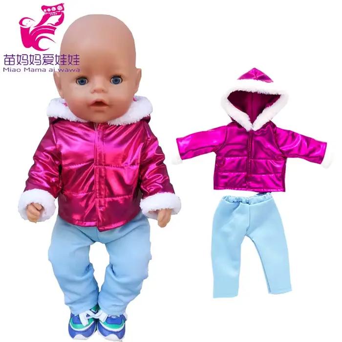 Vêtements de poupée pour nouveau-né, pull à capuche pour fille de 18 pouces, veste, jouets, tenues d