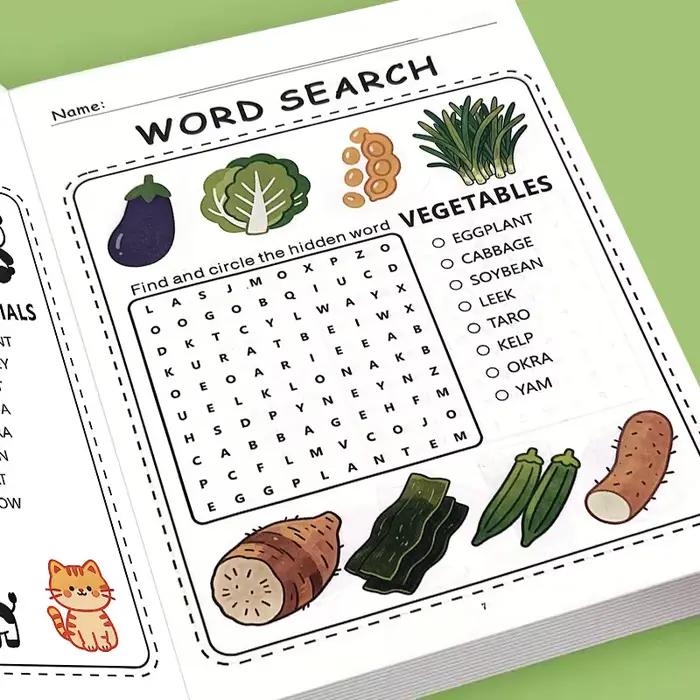 Livre de puzzles de mots pour enfants : plus de 100 puzzles de mots | Défis amusants pour les enfants de 4 à 8 ans | Livre d'activités de recherche et de détection de mots