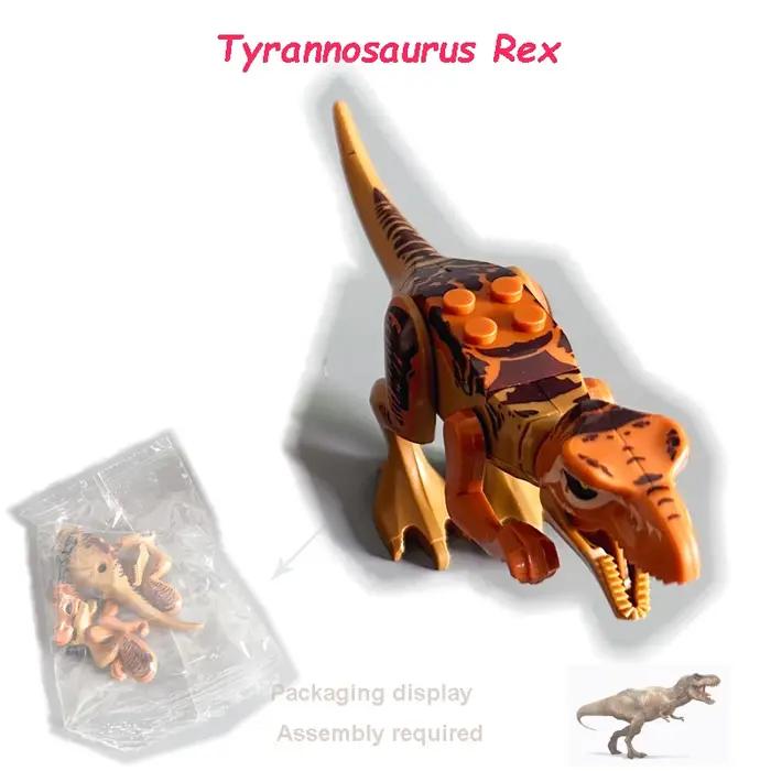 Ensemble de blocs de construction dinosaures jurassiques, mini figurines de dinosaures, briques de modèles du monde, jouets pour garçons et filles, cadeaux d'anniversaire éducatifs pour enfants