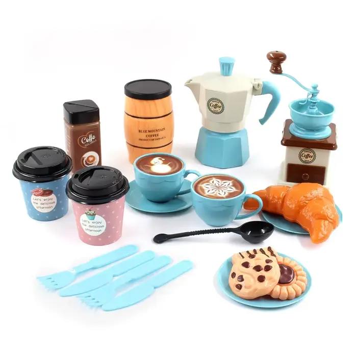 Bricolage semblant jouer jouet Simulation café ensemble vaisselle jouer maison cuisine après-midi thé jeu jouets cadeaux pour enfants enfants filles