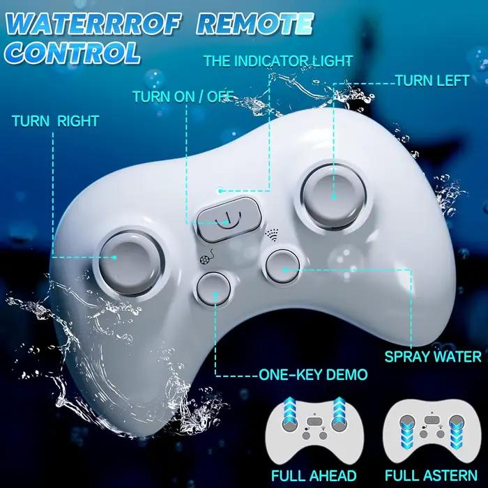 RC requin télécommande baleine pulvérisation eau enfants robot jouet radiocommandé bateaux piscine jouets pour garçons
