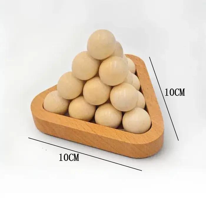 Puzzle pyramidal 3D en bois forme géométrique casse-tête magique puzzle 3D ludique éducatif pour adultes et enfants occaions spéciales cadeau anniversaire noel
