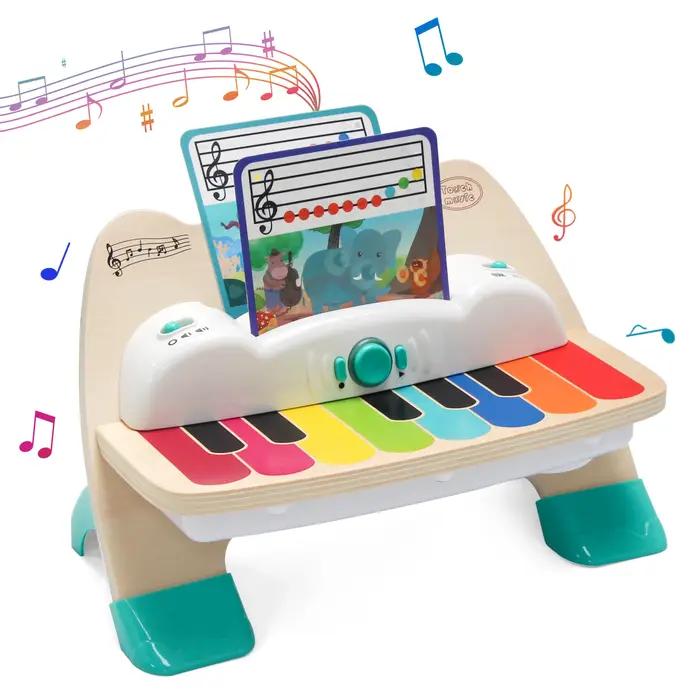 Piano tactile en bois avec lumière et musique partition pour apprentissage musical enfant occasion spéciale cadeau éducatif