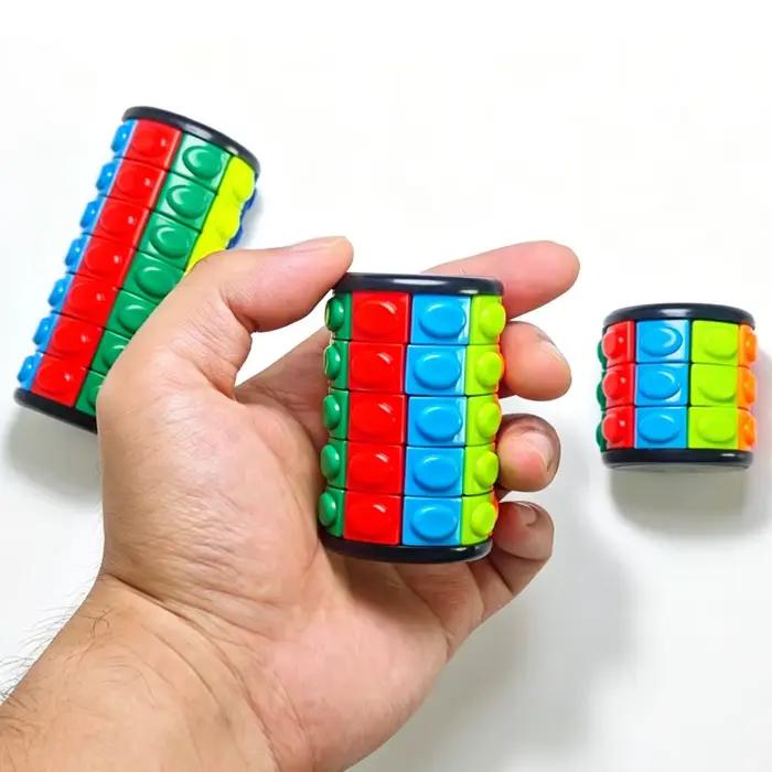 Jouet sensoriel anti-stress cylindre de puzzle rotatif coulissant 3/5/7 couches intelligence éducative pour enfants adultes occasions spéciales