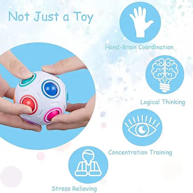 Cube de Vitesse Arc-en-Ciel Magique Jouet Anti-Stress Casse-Tête 3D pour Enfants Adolescents et Adultes Occasions Spéciales