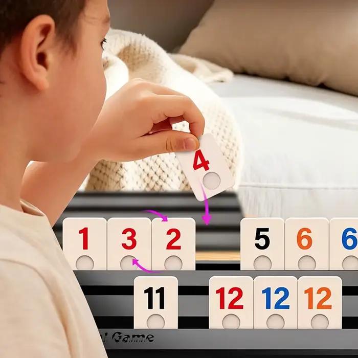 Jeu de Mahjong numérique portable pour adultes et enfants blocs de Mahjong pour fêtes et week-ends familiaux