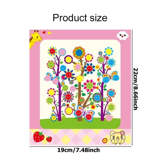 Enfants bouton autocollant jouet développement jouets autocollants jeu artisanat autocollants faciles à poser dessin animé motif peinture dessin TMZ