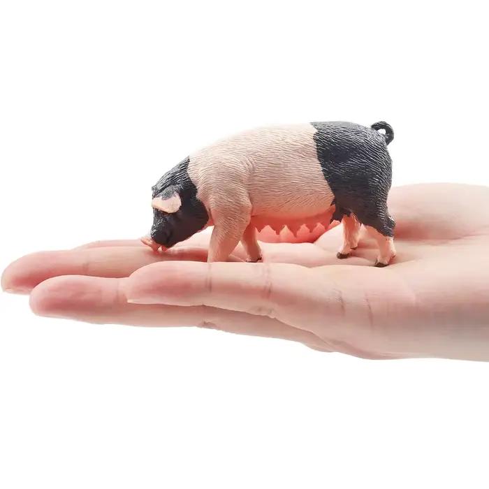 Toymany Simulation maman Pietrain cochon ferme modèle Animal jouet Mini Figurines poupées Action Figurines jouets enfants cadeau