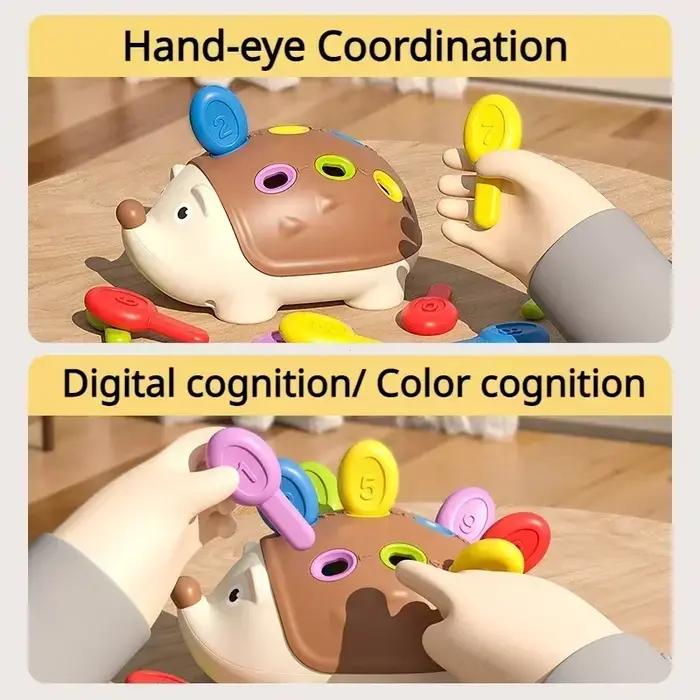 Heddgehog insérer jouet éducatif Montessori jouets formation focalisée sur la motricité Fine des enfants Coordination œil-main combat inséré