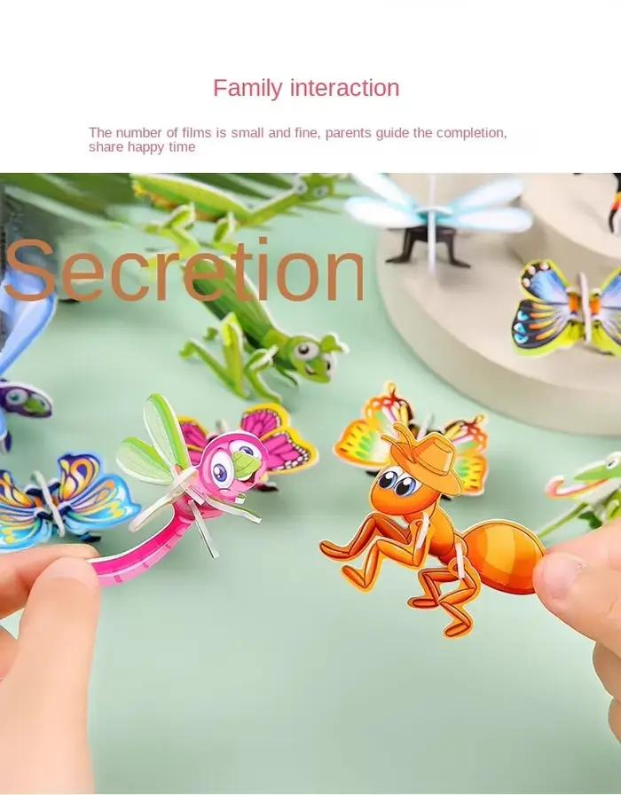 Puzzle en mousse 3D animaux, jouets éducatifs pour enfants, cadeau d'anniversaire, récompense en classe, jeu imaginatif, développement moteur, coordination œil-main, activités éducatives, occasions spéciales