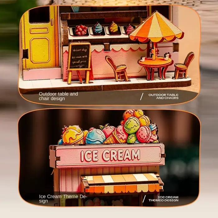 Kit de Modélisme Créatif DIY 3D en Bois : Mini Maison, Jouet Puzzle, Aimant de Réfrigérateur, Animaux Faits Main, Décoration Maison, Cadeaux pour Amis