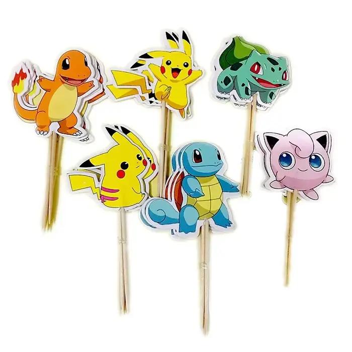 Décoration de fête d'anniversaire pour enfants, ballons en aluminium et en latex Pikachu, vaisselle,