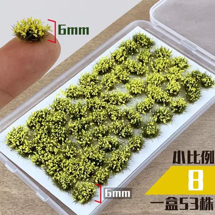 Kit de modèles de grappes d'herbe et de fleurs colorées, pour la fabrication de Table de sable, maté
