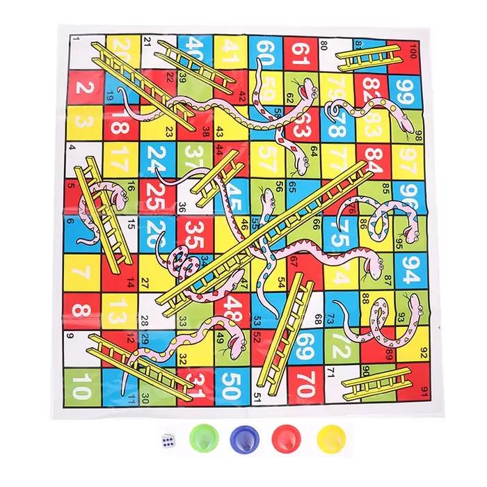 Échelle de salle pour enfants, jouets intéressants, jeu de société, échiquier volant portable, jeu de société familial, 1 ensemble
