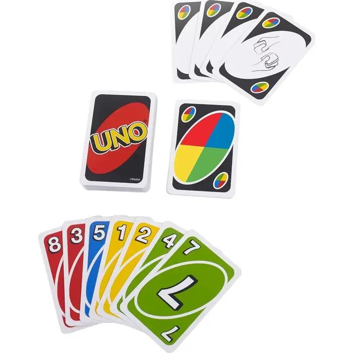 100% Original Mattel UNO jeu de cartes pont Poker jeux de société 112 jeu