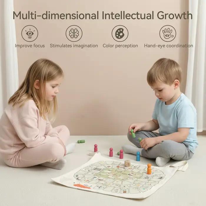 Jeu de société en toile double face pour enfants