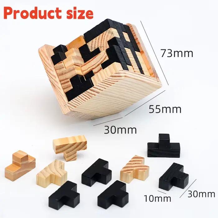 Puzzle 3D forme géométrique bois MEADE Cube 54T pour adultes enfants occasions spéciales jouet éducatif