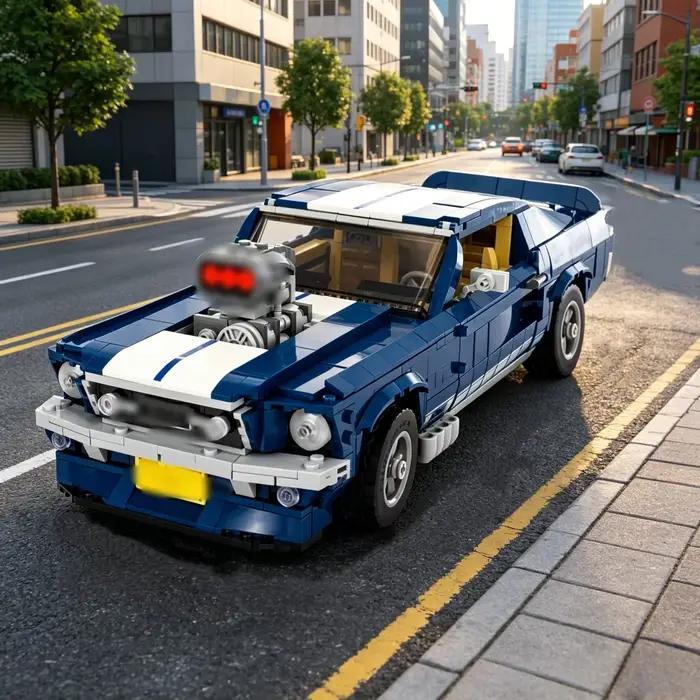 Modèle de voiture de sport Mustang Muscle en blocs de construction