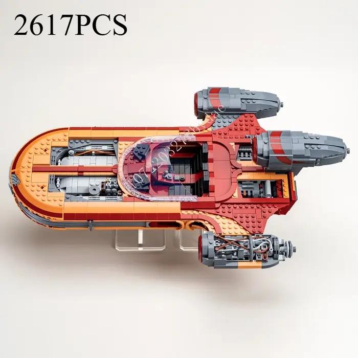 UCS Landspeeder guerre spatiale militaire MOC SpaceShip modèle de combat Puzzles personnalisés Architecture bricolage