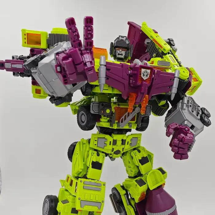NBK 3349 Transformation jouet dévastateur 6in1 combinateur Robot figurines de film d'action modèle Bulldozer 42 cm surdimensionné déformation voiture