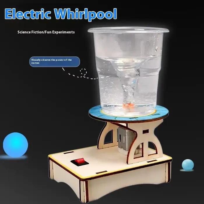 Projet scientifique interactif : bricolage fabricant de tornade d'eau et ensemble de puzzle en bois