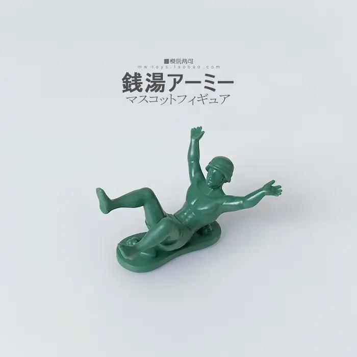 Figurines miniatures japonaises SentousArmy vertes