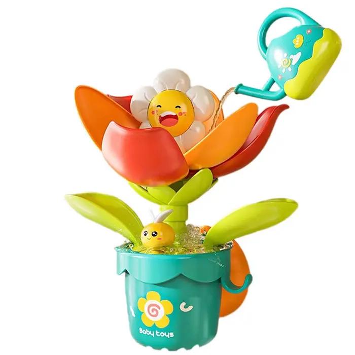 Jouet de bain pour bébé en forme de canard/fleur, jeu d'eau dans le Lion, roue à eau, pour enfants,