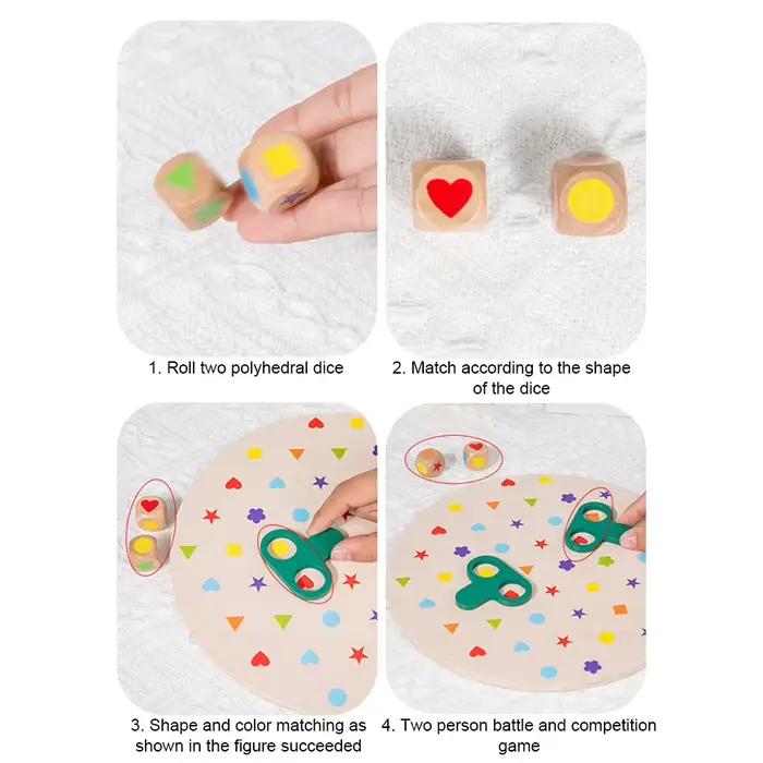 Puzzle en bois Montessori Formes Correspondance Jeu Educatif Précocement Anniversaire Enfants Occasions Spéciales