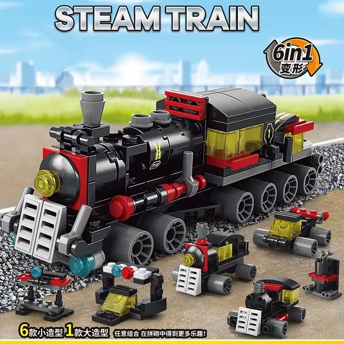 NOUVEAU Kit de construction 6-en-1 DIY : Train
