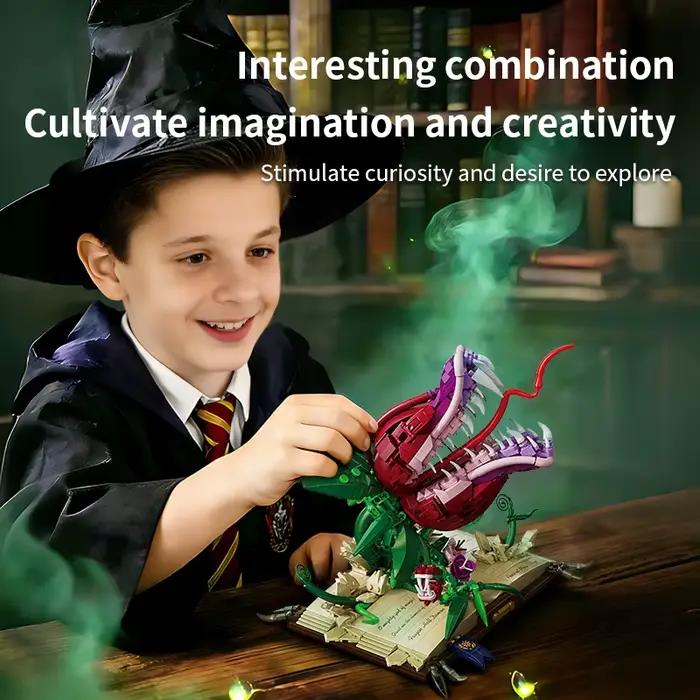 Livre Magique des Plantes Carnivores set de blocs de construction créatifs en plastique ABS briques autobloquantes compatibles Lego pour adultes et collectionneurs