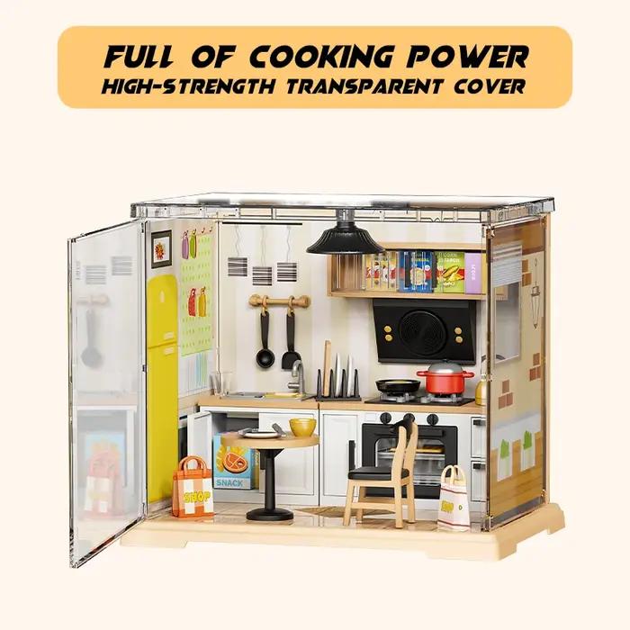 Kit de bricolage de maison Miniature 3D, assemblage artisanal pour la décoration de la maison, ensemble de construction de petite pièce, Collection de projets familiaux, cadeau d'interaction pour enfa