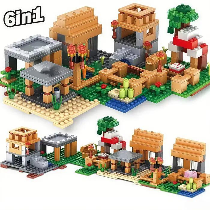 Ensemble de blocs de construction Minecrafted Grande Maison dans les Arbres du Village
