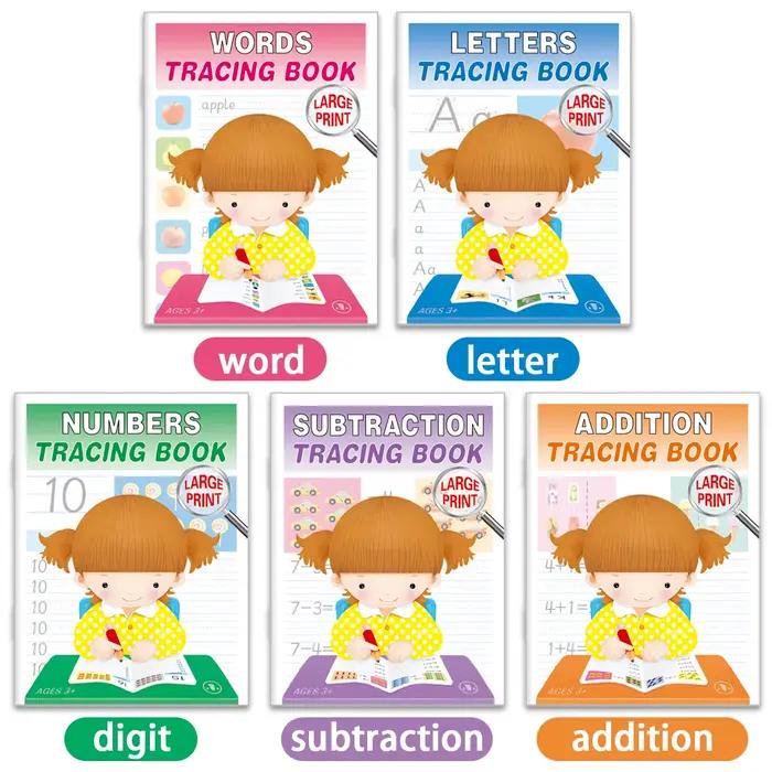 Cahier d'exercices d'écriture multi-géniques anglais. Convient pour la pratique de l'écriture manuscrite dans l'école maternelle et la maternelle.