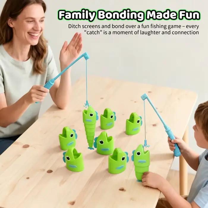 Fishing Master - Jeu de combat de pêche extensible pour deux joueurs - Jeu de société familial - Jouet éducatif de puzzle pour enfants et adultes