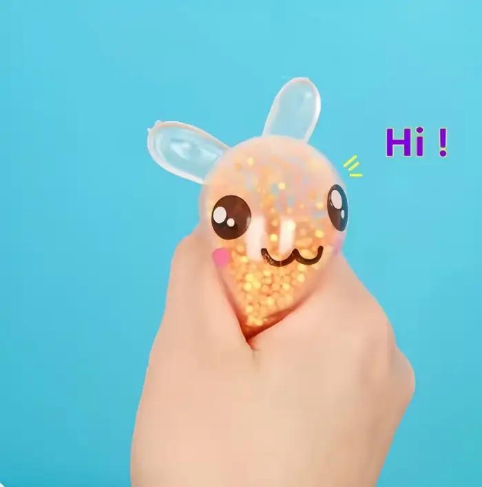 Balles anti-stress en forme de lapin Squishy pour filles et enfants, jouets de détente pour bureau, cadeau idéal pour occasions spéciales
