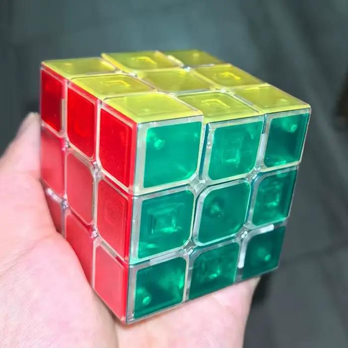 Cube de puzzle transparent 3x3x3 en plastique pour adolescents et jeunes adultes, jouet éducatif et cadeau idéal pour les occasions spéciales