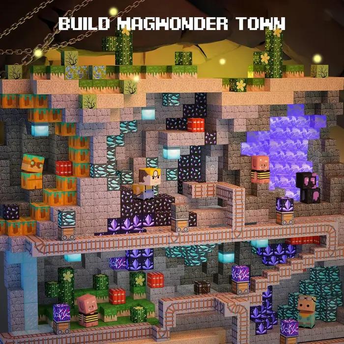 Blocs de construction magnétiques Mine World exploration minière jouets STEM cadeau pour enfants garçons filles occasion spéciale