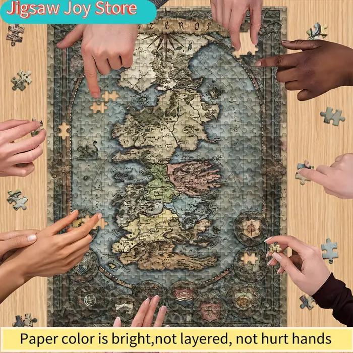 Un puzzle mettant en scène une carte de Westeros sans faille