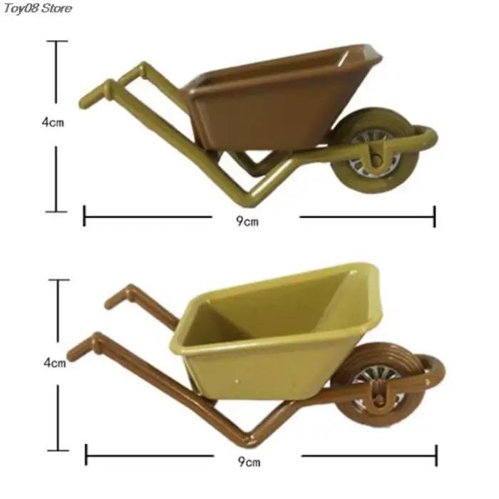 Ensemble d'outils de scène de ferme de jardin en bois miniature pour maison de poupées avec chariot de construction et outils d'ornement pour enfants et adolescents occasions spéciales