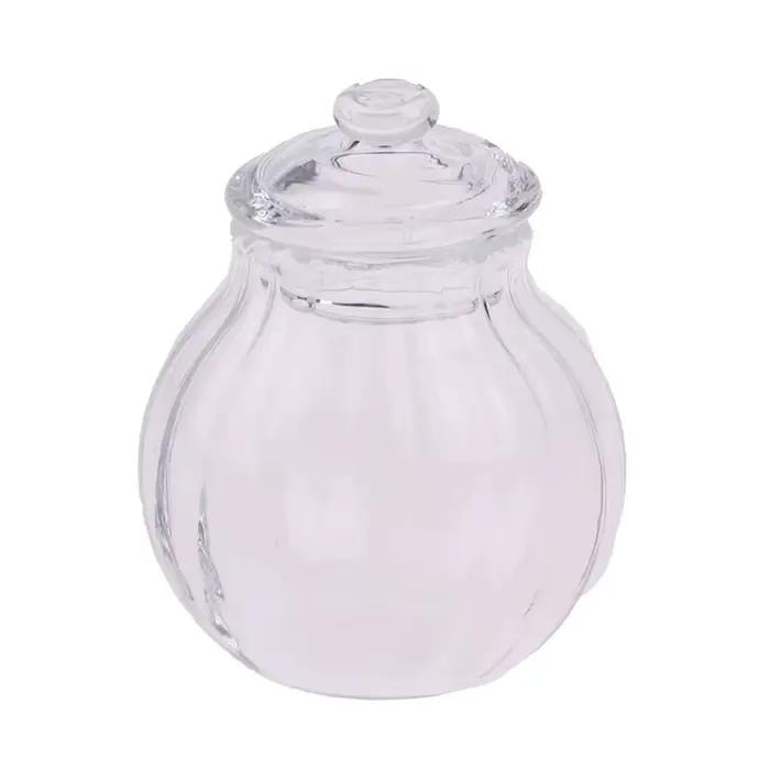 Mini bouteille ronde en verre pour maison de poupée 1:12, modèle de bonbonnière, 1 pièce