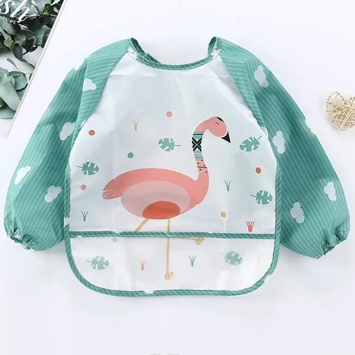 Bavoirs imperméables en EVA à manches longues pour bébés