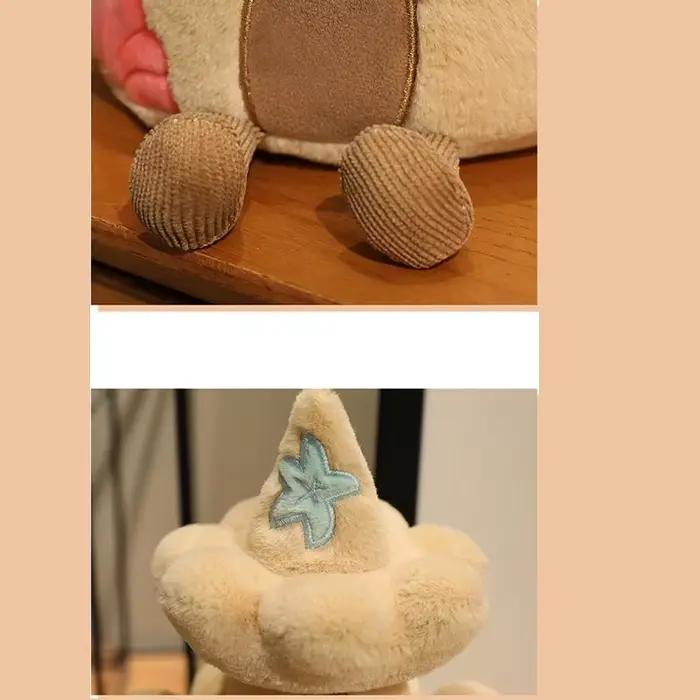 Jouet en peluche château de sable mignon, poupée en peluche douce en forme de château de dessin animé, peluche maison de plage Kawaii pour cadeau d'anniversaire, décoration intérieure créative