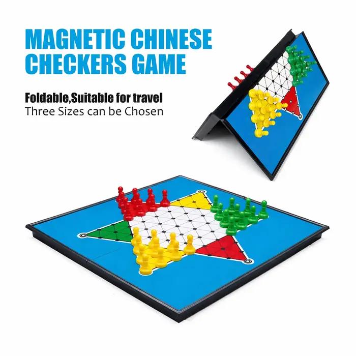 Jeu de dames chinois magnétique pliable trois tailles jeu de société portable jouet éducatif voyage enfants garçons filles cadeau occasions spéciales
